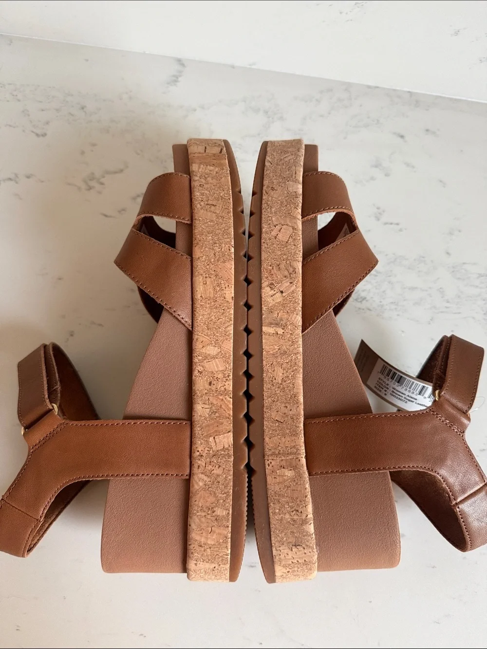 Toms Alana Open Toe Wedge Sandals Color Brown Womens size 9 NWT